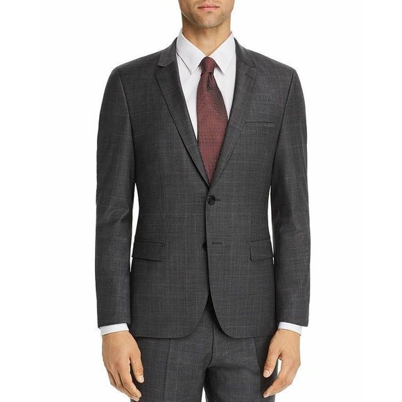 HUGO Boss Arti Glen Plaid Extra Slim Fit Suit Jacket 40 R 40R Rtl $445